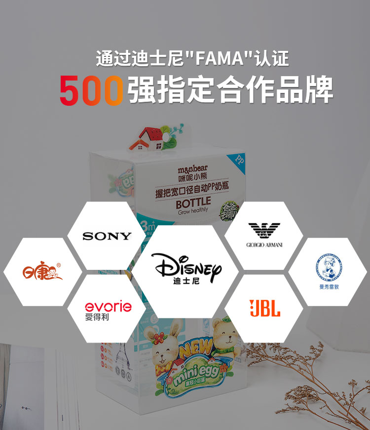 萬(wàn)利-通過(guò)迪(dí)士尼"fama"認證(zhèng),500強指定合(hé)作品牌